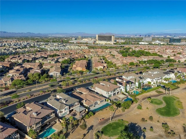 aerial view featuring a mountain view