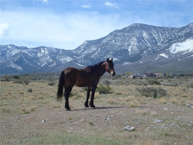 mountain view with a rural view