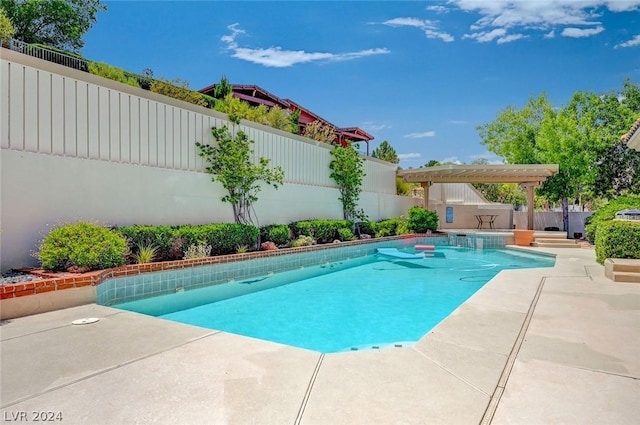 view of pool with a patio