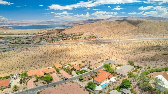 bird's eye view with a mountain view