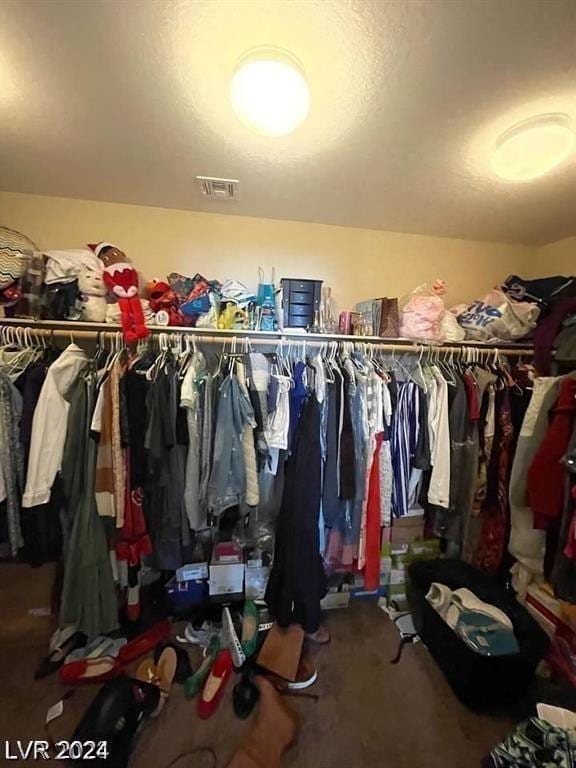 spacious closet with carpet floors