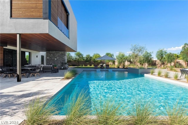 view of pool with a patio area