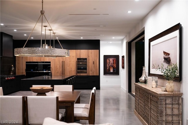 dining room with sink