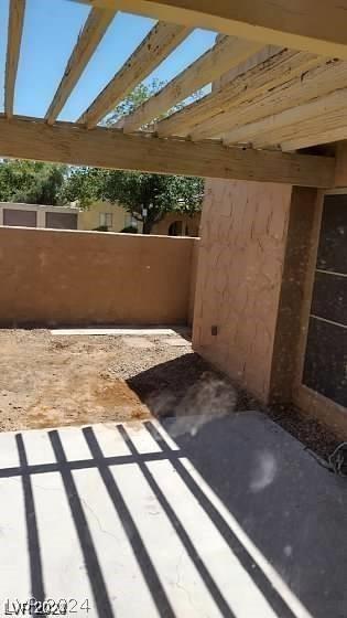 view of patio / terrace featuring a pergola