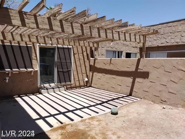 view of patio / terrace with a pergola