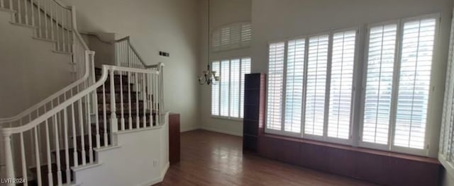 interior space with hardwood / wood-style floors