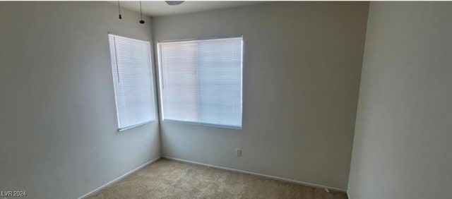 carpeted spare room with a wealth of natural light