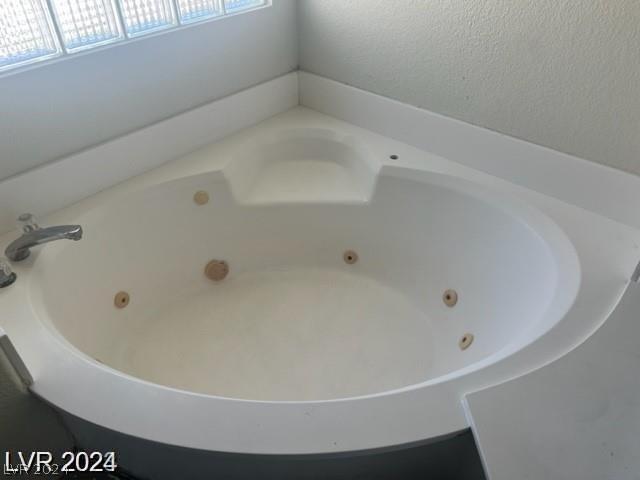 interior details featuring a tub