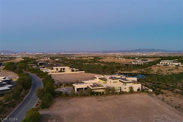 aerial view featuring a mountain view