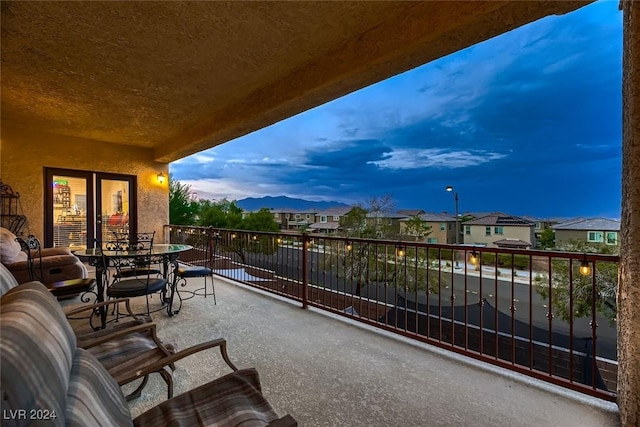 balcony featuring a residential view