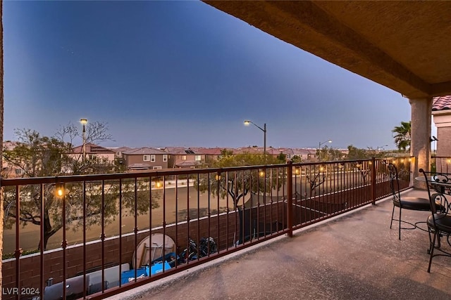 balcony with a residential view