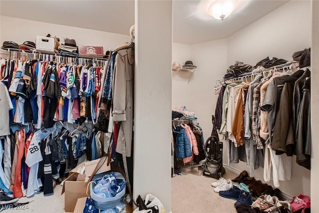 view of walk in closet