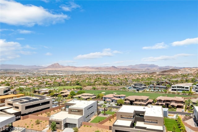 aerial view featuring a mountain view