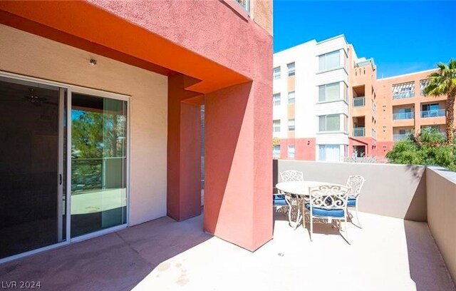 view of patio / terrace featuring a balcony