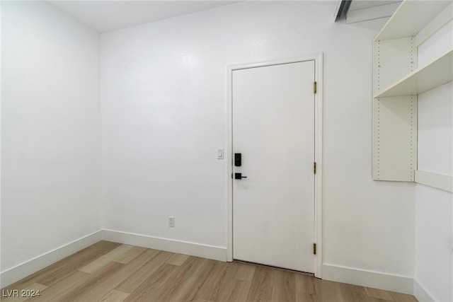 interior space with light hardwood / wood-style flooring