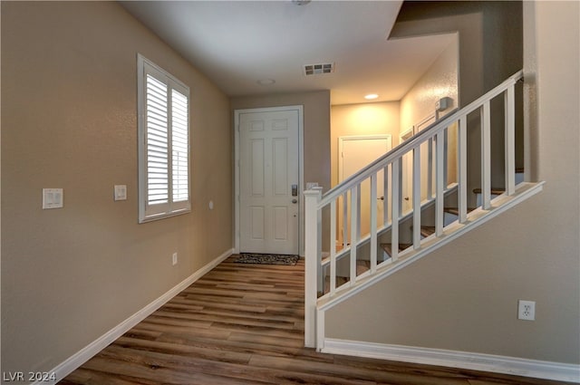 entryway featuring wood-type flooring