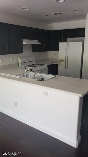 kitchen featuring white appliances