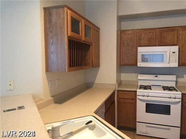 kitchen with white appliances