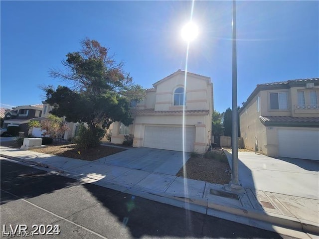 view of property with a garage