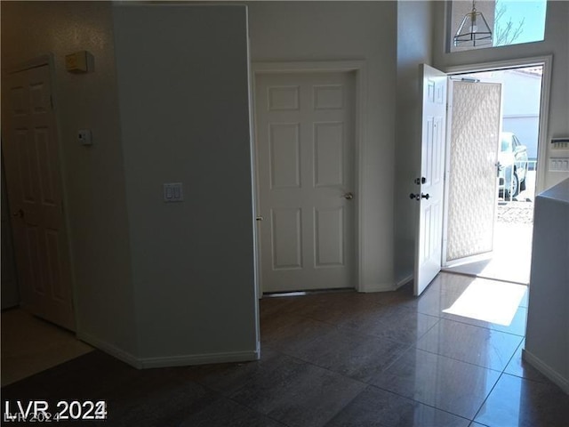 interior space with tile patterned flooring