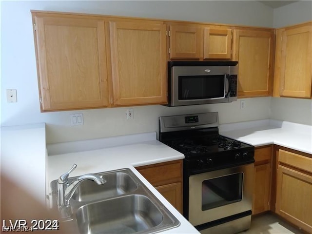 kitchen featuring stainless steel appliances and sink