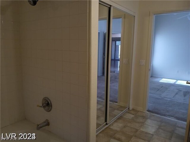 bathroom featuring bathtub / shower combination