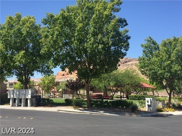 view of front of home with a playground