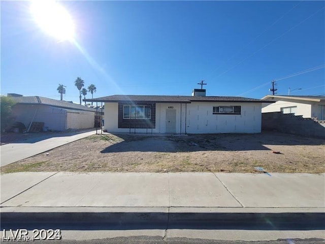 view of ranch-style home