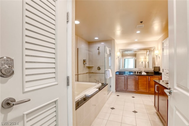 bathroom featuring vanity and tile patterned floors