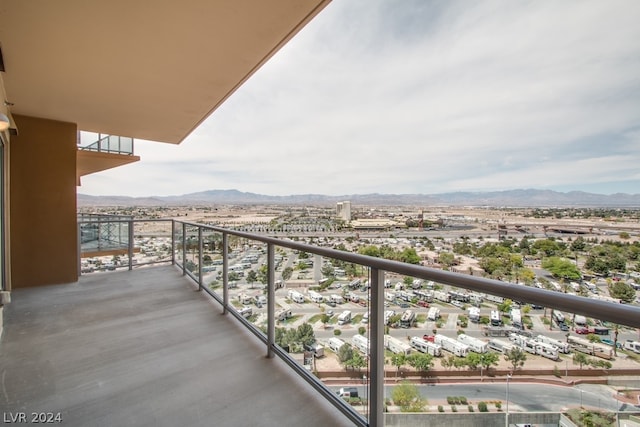 balcony with a mountain view