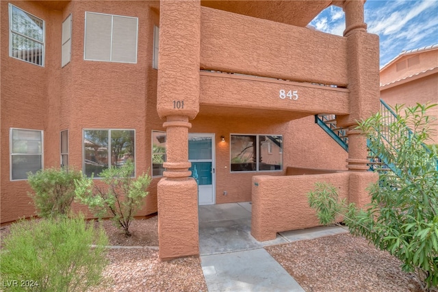 exterior space with a balcony