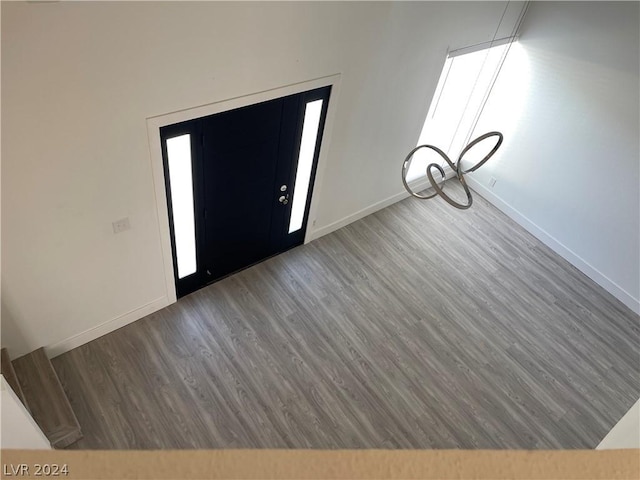 entrance foyer featuring hardwood / wood-style floors