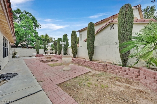 view of yard featuring a patio