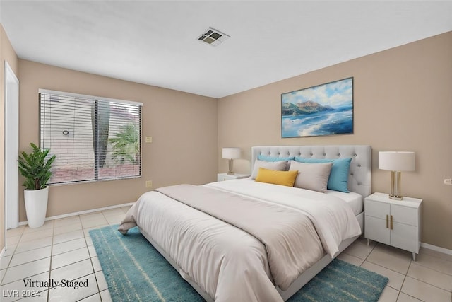 view of tiled bedroom