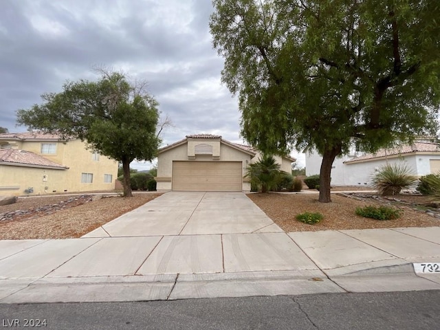 view of front facade with a garage