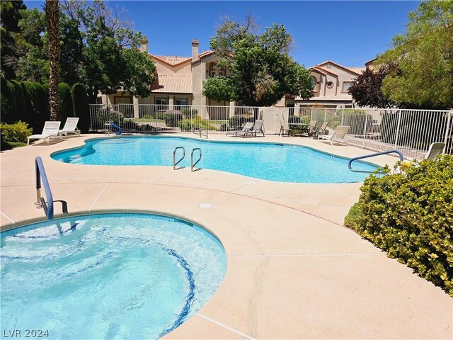 view of pool with a patio area