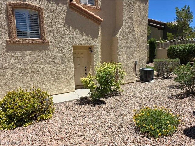 property entrance with central AC