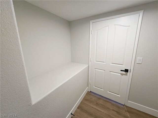 interior space featuring dark wood-type flooring