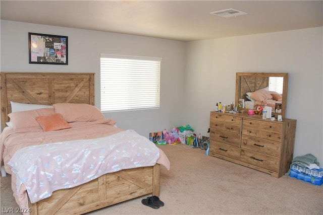 bedroom with carpet