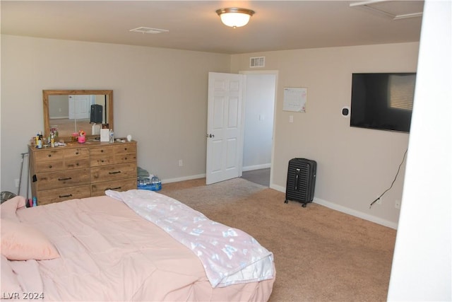 view of carpeted bedroom