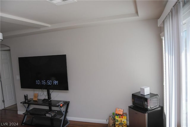 interior space featuring dark hardwood / wood-style floors