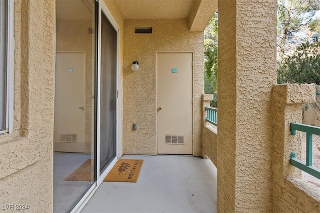 view of doorway to property