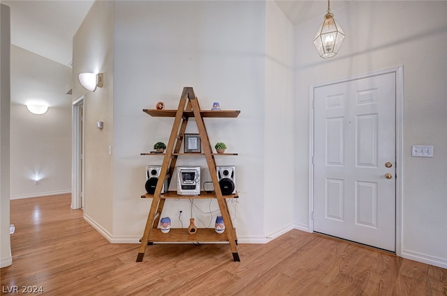 entrance foyer featuring light hardwood / wood-style flooring