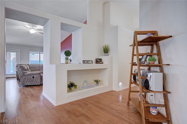 hallway featuring light hardwood / wood-style floors