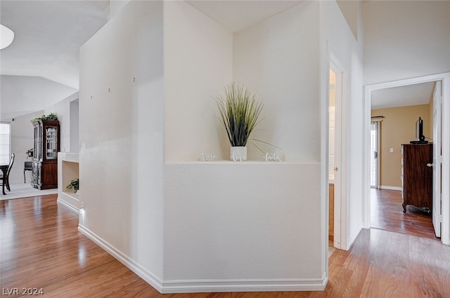 hall featuring light wood-type flooring