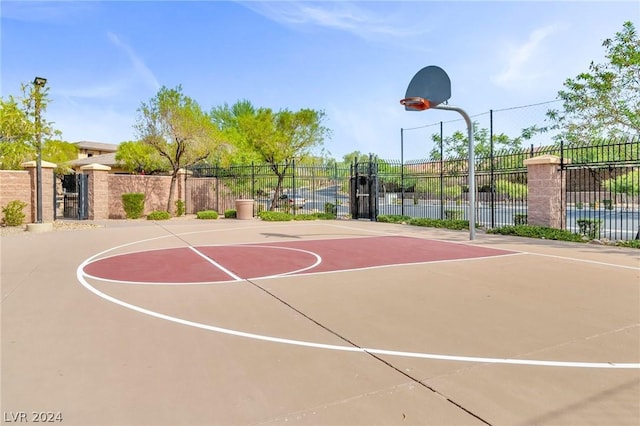 view of basketball court