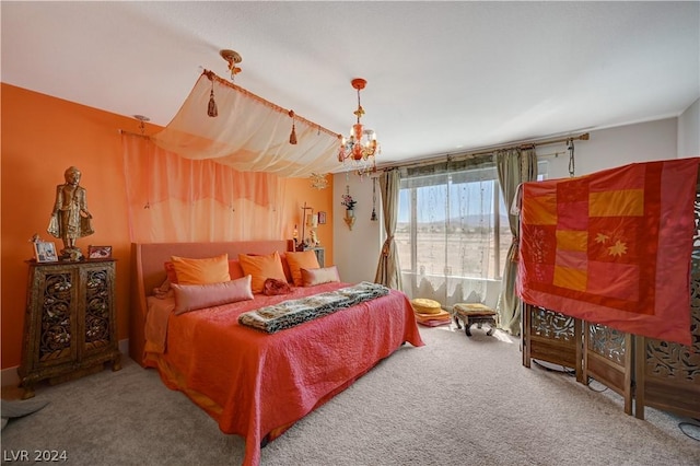 view of carpeted bedroom