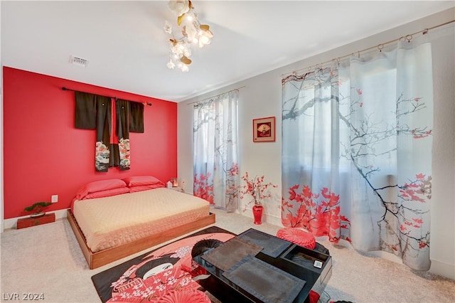 bedroom featuring carpet flooring