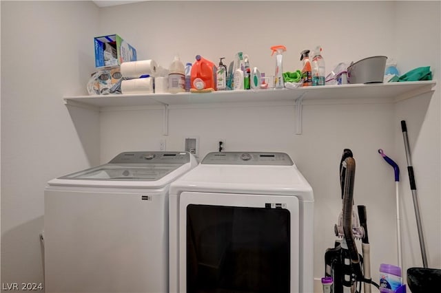 laundry room with separate washer and dryer