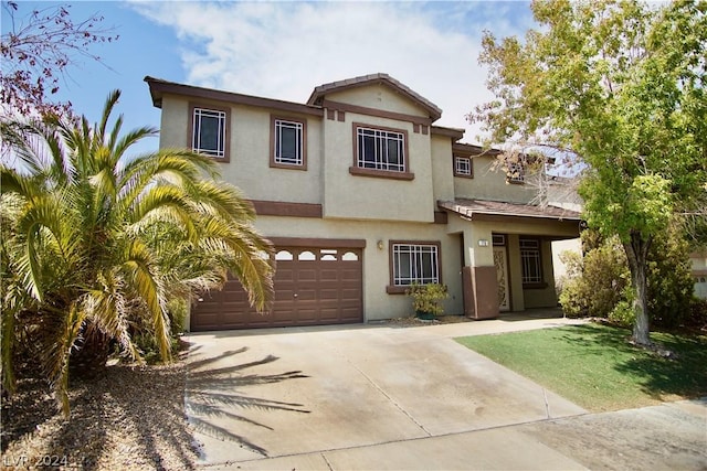 view of front of home featuring a garage